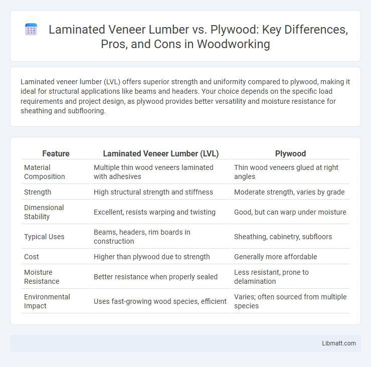 Laminated Veneer Lumber vs. Plywood: Key Differences, Pros, and Cons in Woodworking