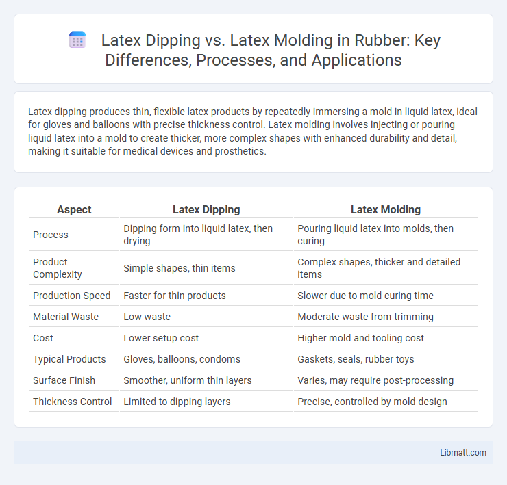 Latex Dipping vs. Latex Molding in Rubber: Key Differences, Processes, and Applications