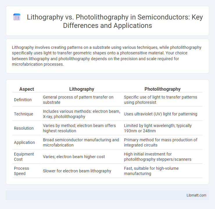 Lithography vs. Photolithography in Semiconductors: Key Differences and Applications