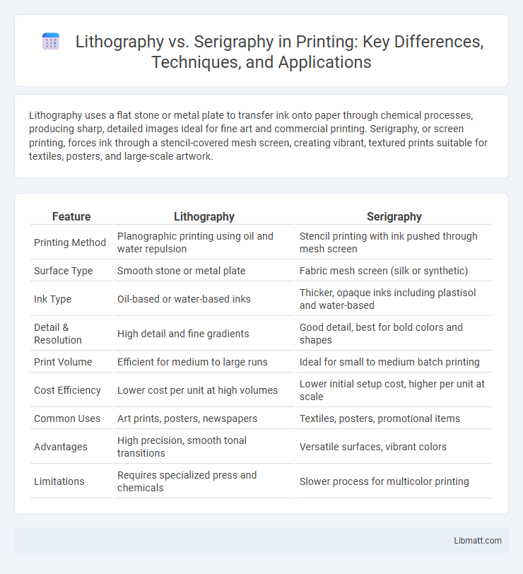 Lithography vs. Serigraphy in Printing: Key Differences, Techniques, and Applications