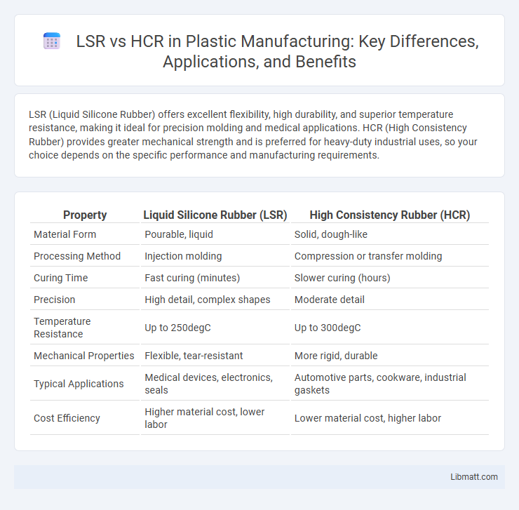 LSR vs HCR in Plastic Manufacturing: Key Differences, Applications, and Benefits