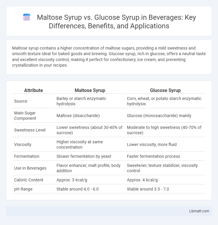 Maltose Syrup vs. Glucose Syrup in Beverages: Key Differences, Benefits, and Applications