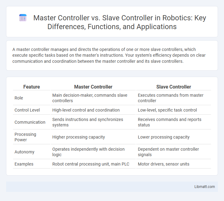 Master Controller vs. Slave Controller in Robotics: Key Differences, Functions, and Applications