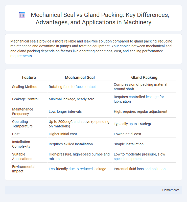 Mechanical Seal vs Gland Packing: Key Differences, Advantages, and Applications in Machinery