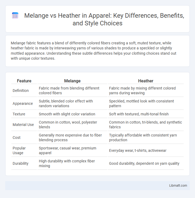 Melange vs Heather in Apparel: Key Differences, Benefits, and Style Choices