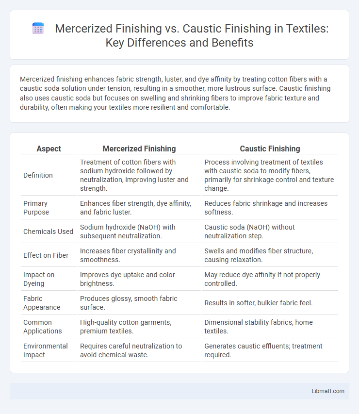 Mercerized Finishing vs. Caustic Finishing in Textiles: Key Differences and Benefits