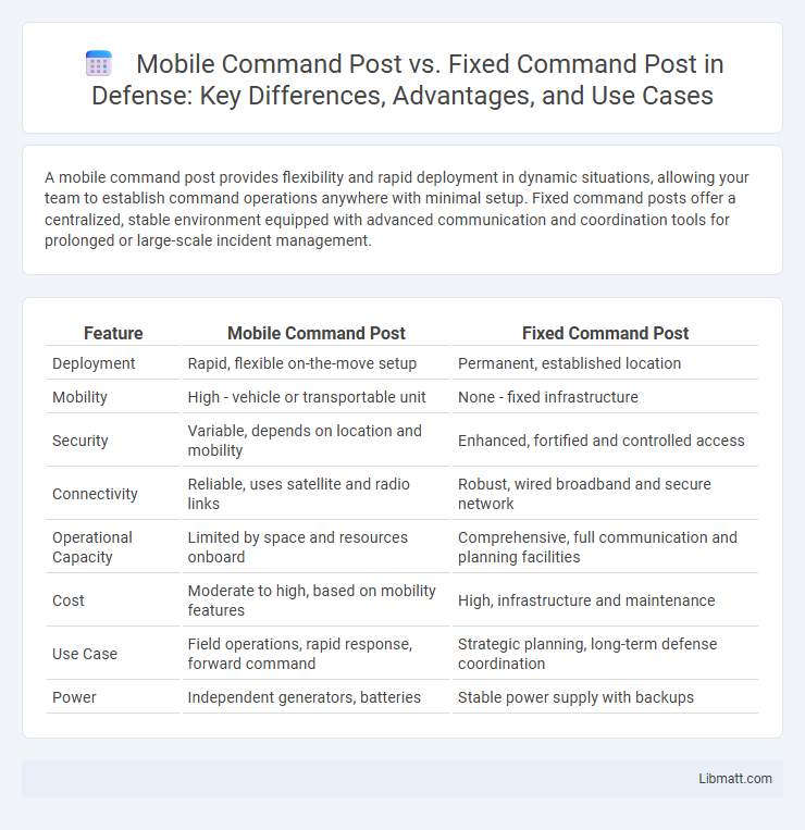Mobile Command Post vs. Fixed Command Post in Defense: Key Differences, Advantages, and Use Cases