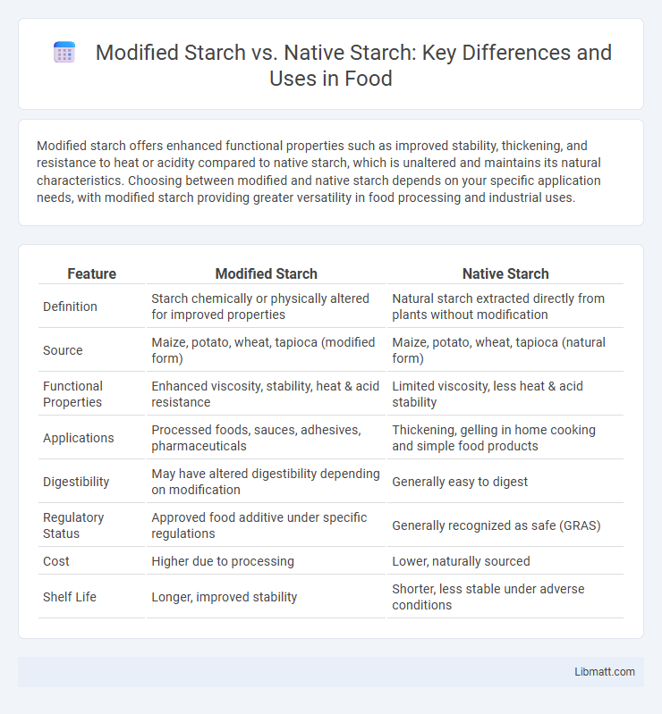 Modified Starch vs. Native Starch: Key Differences and Uses in Food