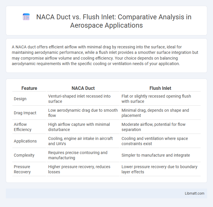 NACA Duct vs. Flush Inlet: Comparative Analysis in Aerospace Applications