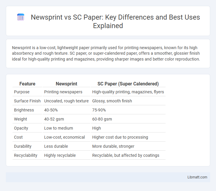 Newsprint vs SC Paper: Key Differences and Best Uses Explained