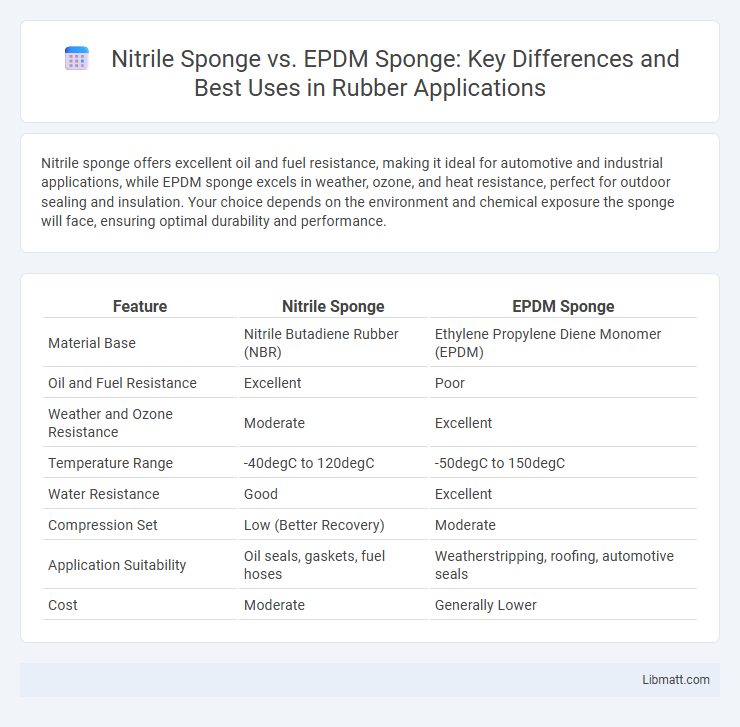 Nitrile Sponge vs. EPDM Sponge: Key Differences and Best Uses in Rubber Applications