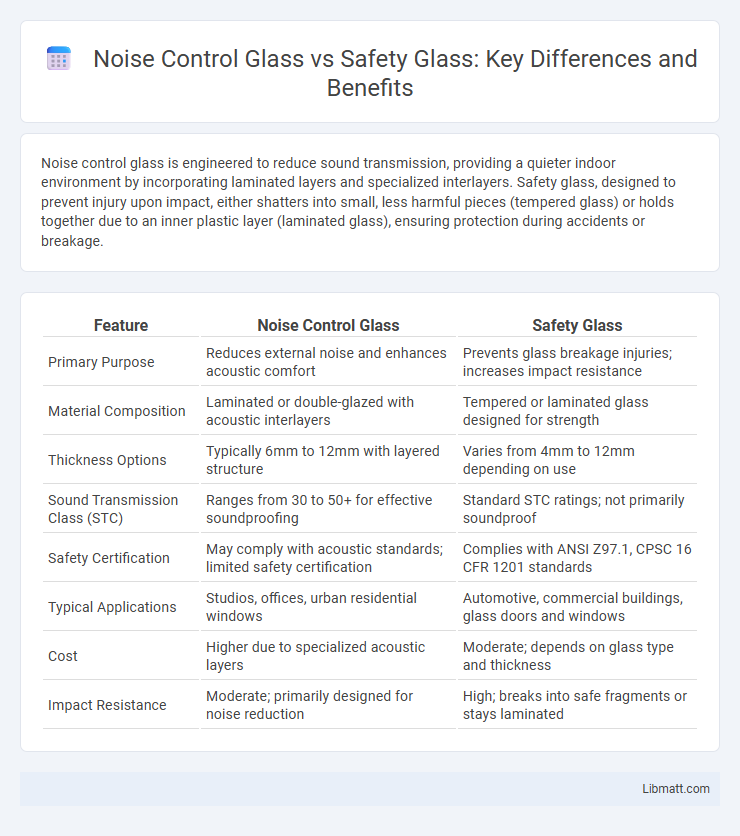 Noise Control Glass vs Safety Glass: Key Differences and Benefits