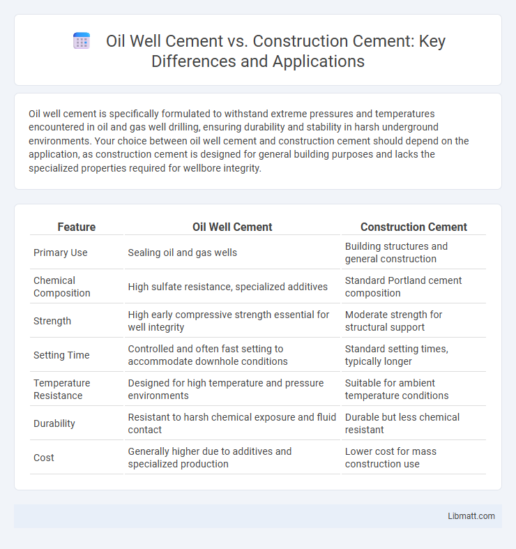 Oil Well Cement vs. Construction Cement: Key Differences and Applications