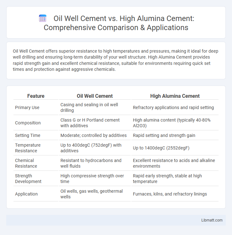 Oil Well Cement vs. High Alumina Cement: Comprehensive Comparison & Applications