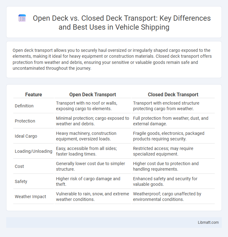 Open Deck vs. Closed Deck Transport: Key Differences and Best Uses in Vehicle Shipping