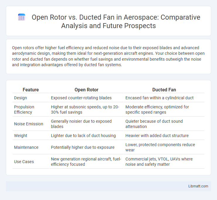 Open Rotor vs. Ducted Fan in Aerospace: Comparative Analysis and Future Prospects