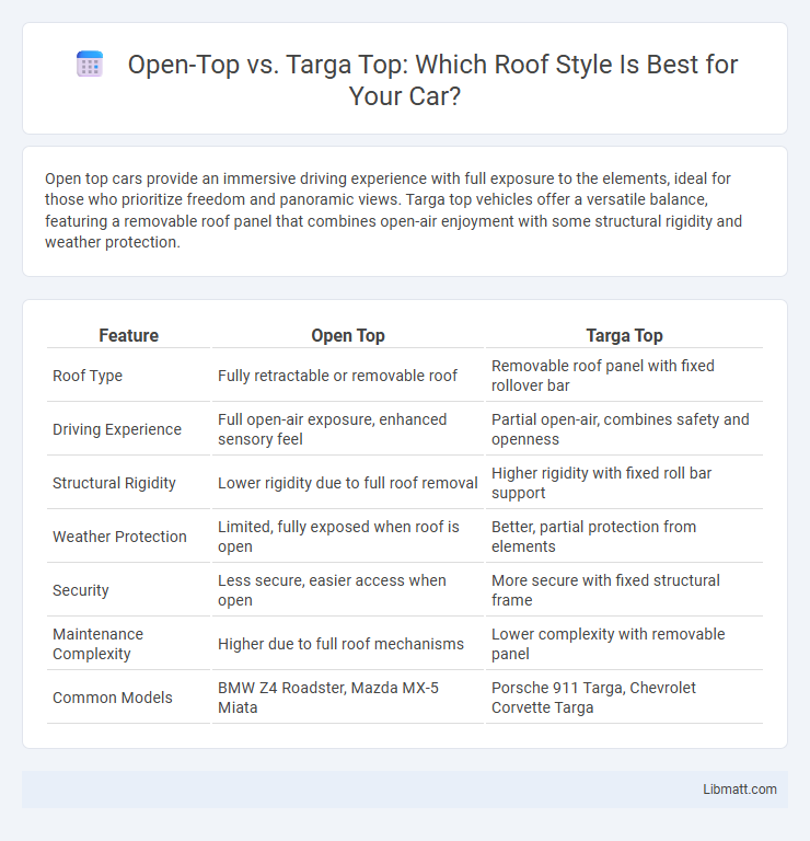 Open-Top vs. Targa Top: Which Roof Style Is Best for Your Car?