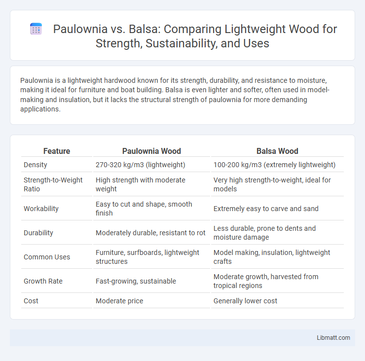 Paulownia vs. Balsa: Comparing Lightweight Wood for Strength, Sustainability, and Uses