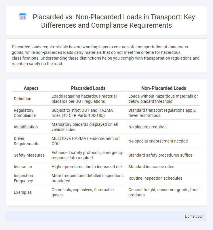 Placarded vs. Non-Placarded Loads in Transport: Key Differences and Compliance Requirements