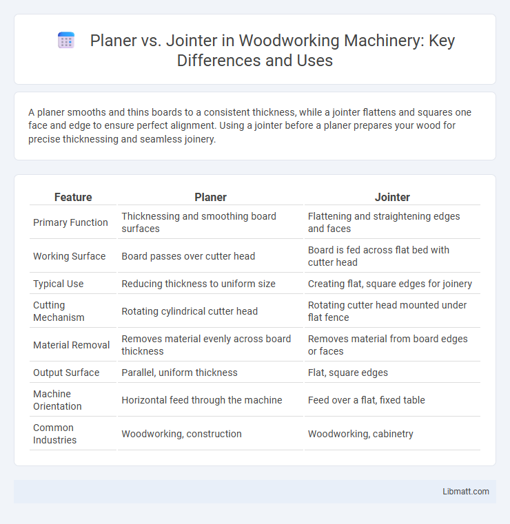 Planer vs. Jointer in Woodworking Machinery: Key Differences and Uses