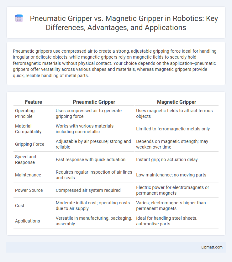 Pneumatic Gripper vs. Magnetic Gripper in Robotics: Key Differences, Advantages, and Applications