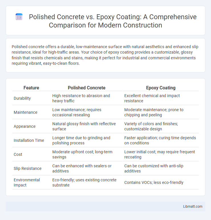Polished Concrete vs. Epoxy Coating: A Comprehensive Comparison for Modern Construction