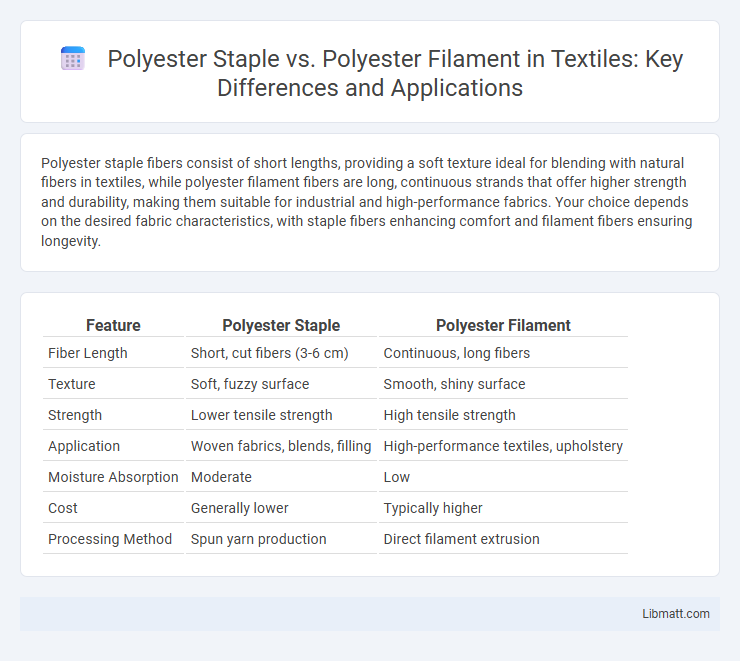 Polyester Staple vs. Polyester Filament in Textiles: Key Differences and Applications