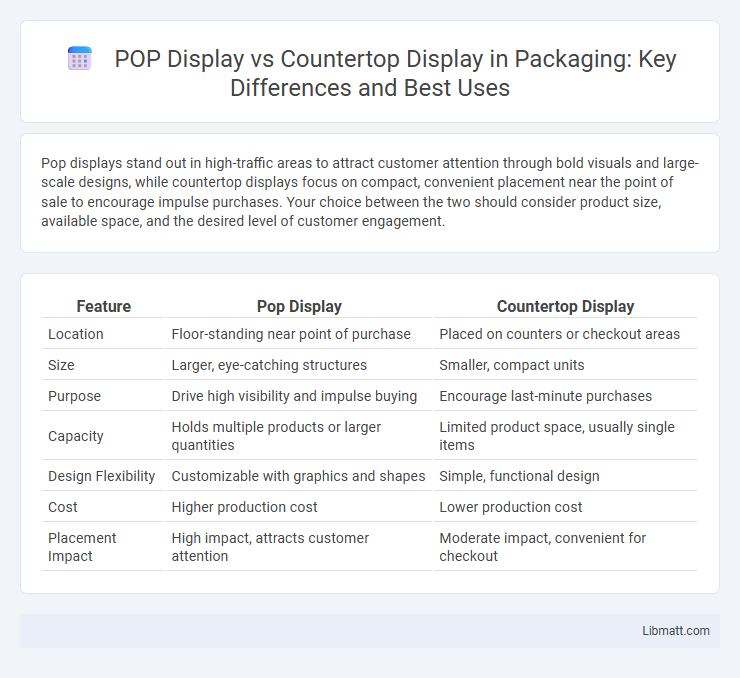 POP Display vs Countertop Display in Packaging: Key Differences and Best Uses