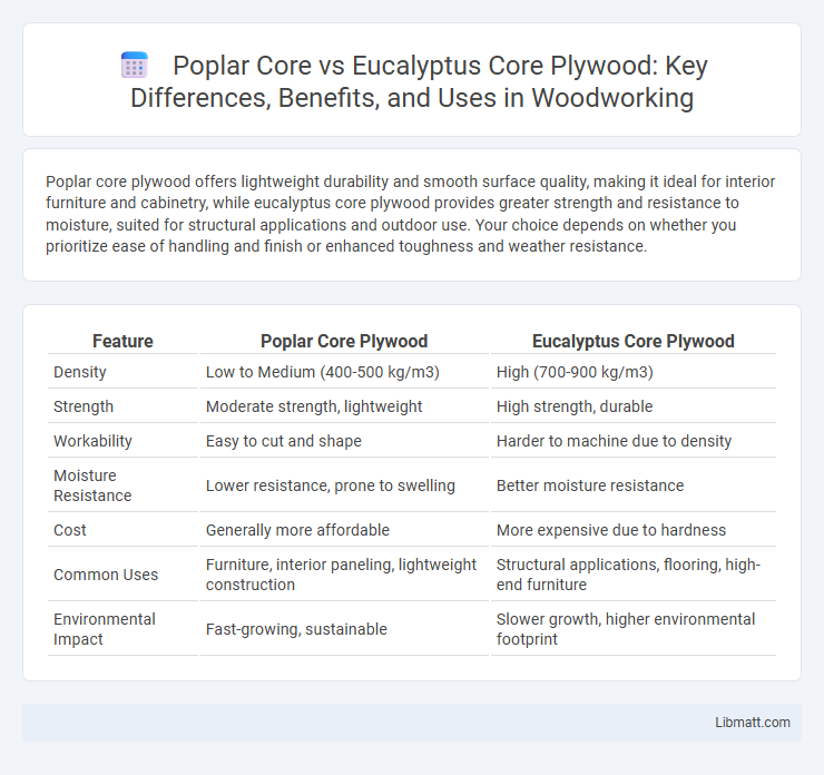 Poplar Core vs Eucalyptus Core Plywood: Key Differences, Benefits, and Uses in Woodworking