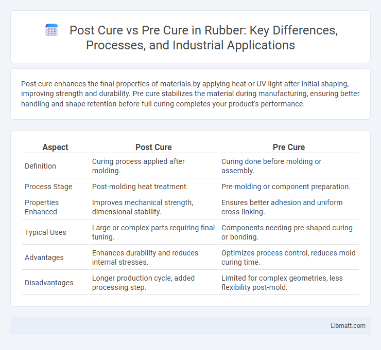 Post Cure vs Pre Cure in Rubber: Key Differences, Processes, and Industrial Applications