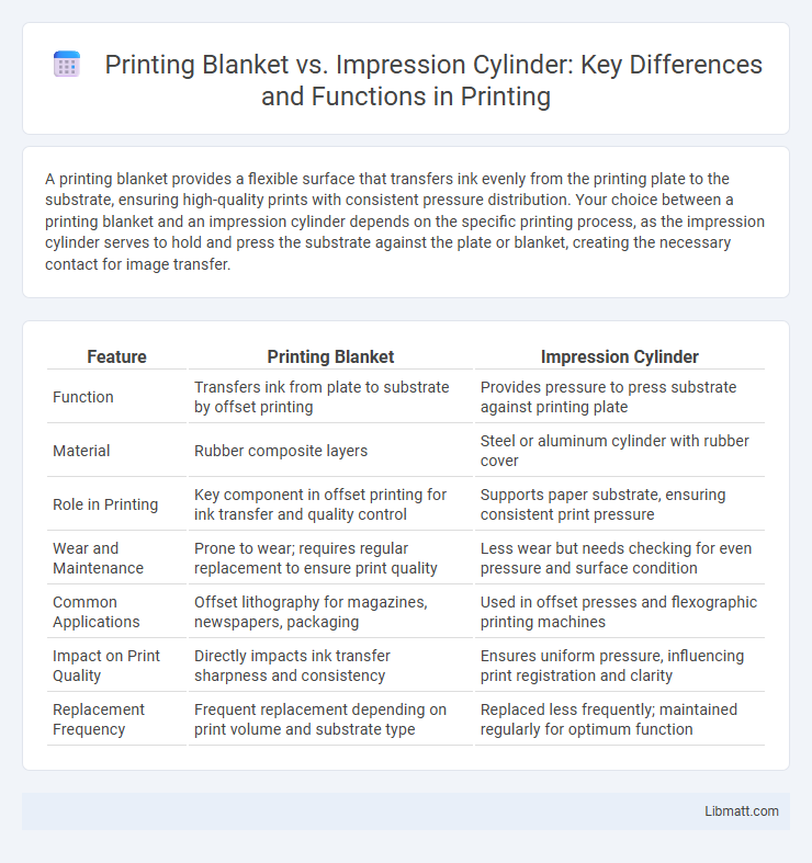 Printing Blanket vs. Impression Cylinder: Key Differences and Functions in Printing