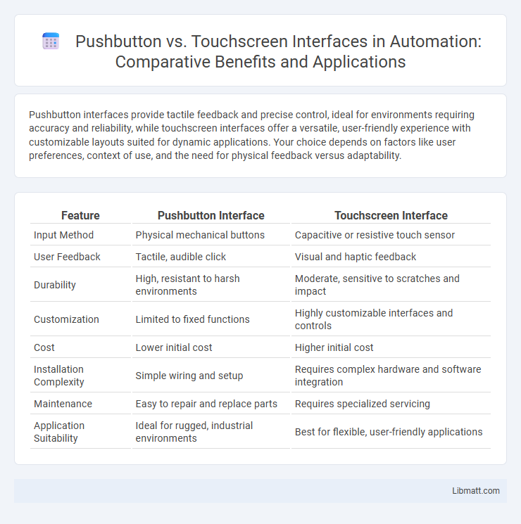 Pushbutton vs. Touchscreen Interfaces in Automation: Comparative Benefits and Applications