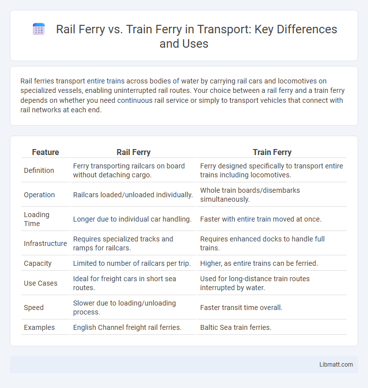 Rail Ferry vs. Train Ferry in Transport: Key Differences and Uses