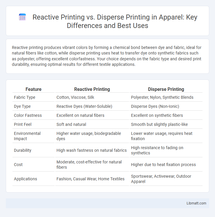Reactive Printing vs. Disperse Printing in Apparel: Key Differences and Best Uses