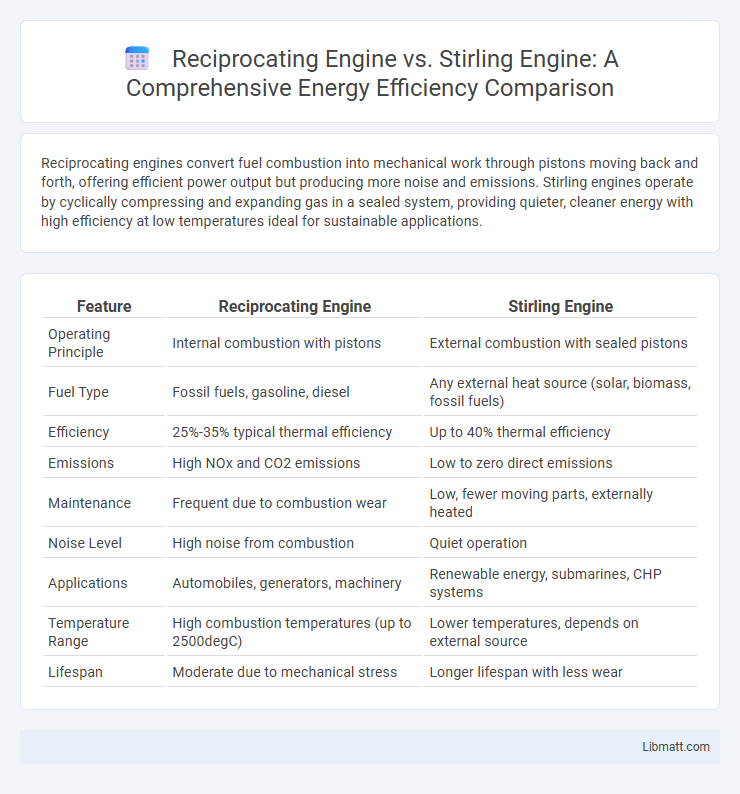 Reciprocating Engine vs. Stirling Engine: A Comprehensive Energy Efficiency Comparison