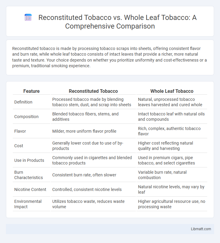 Reconstituted Tobacco vs. Whole Leaf Tobacco: A Comprehensive Comparison
