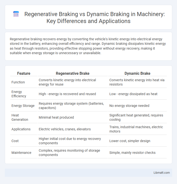 Regenerative Braking vs Dynamic Braking in Machinery: Key Differences and Applications