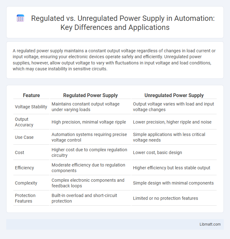 Regulated vs. Unregulated Power Supply in Automation: Key Differences and Applications