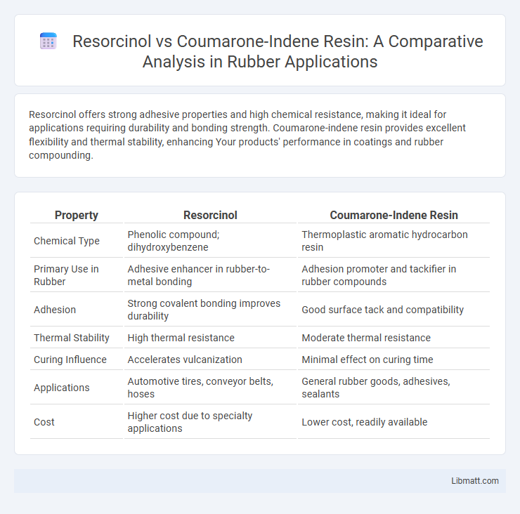 Resorcinol vs Coumarone-Indene Resin: A Comparative Analysis in Rubber Applications