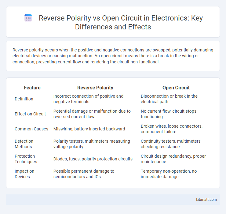 Reverse Polarity vs Open Circuit in Electronics: Key Differences and Effects