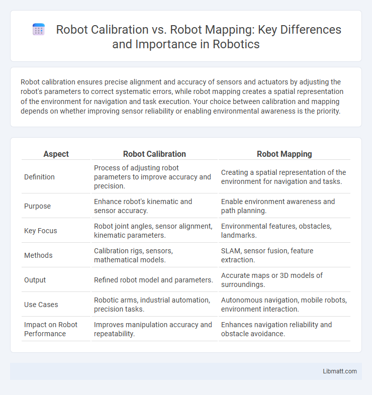 Robot Calibration vs. Robot Mapping: Key Differences and Importance in Robotics