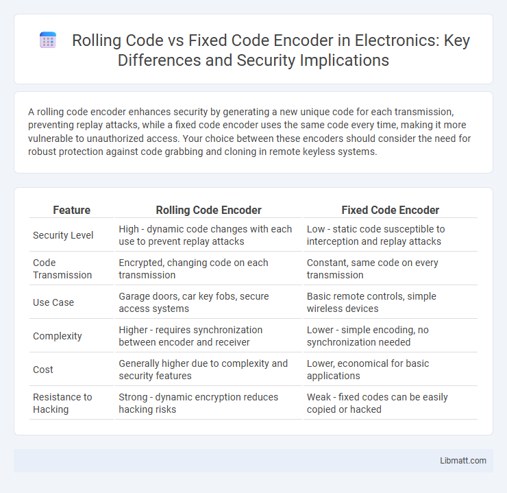 Rolling Code vs Fixed Code Encoder in Electronics: Key Differences and Security Implications