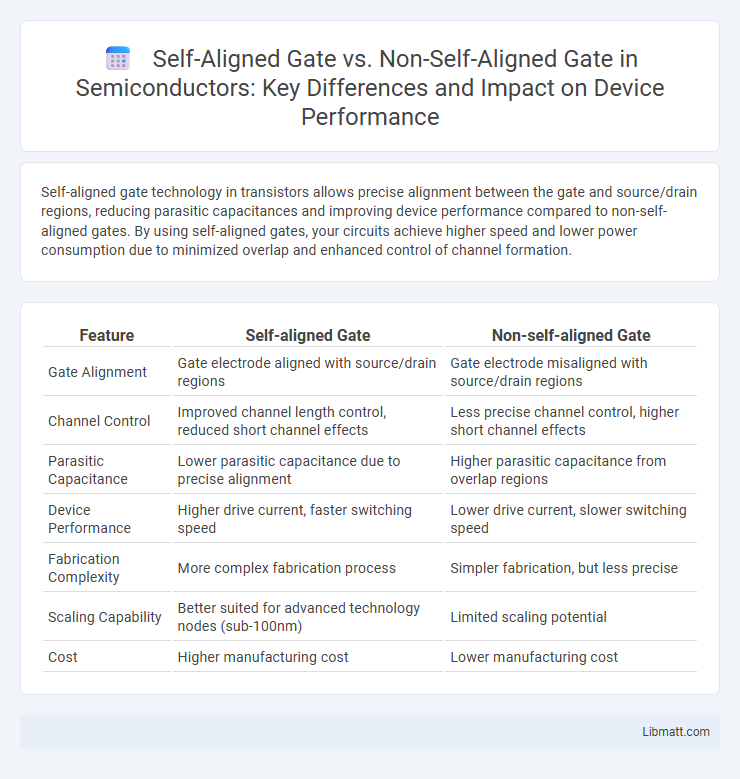 Self-Aligned Gate vs. Non-Self-Aligned Gate in Semiconductors: Key Differences and Impact on Device Performance