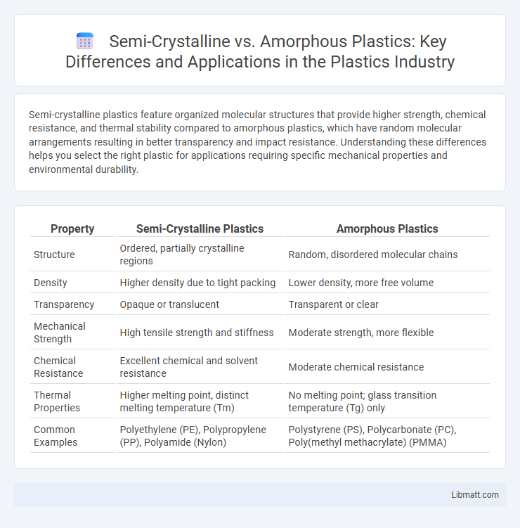 Semi-Crystalline vs. Amorphous Plastics: Key Differences and Applications in the Plastics Industry