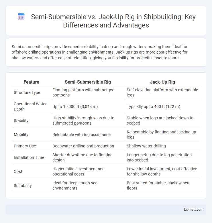 Semi-Submersible vs. Jack-Up Rig in Shipbuilding: Key Differences and Advantages