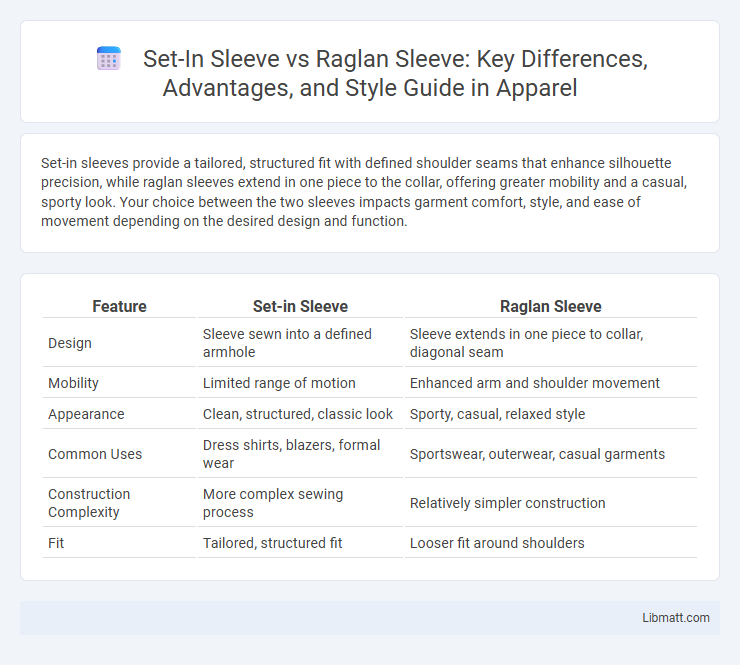 Set-In Sleeve vs Raglan Sleeve: Key Differences, Advantages, and Style Guide in Apparel