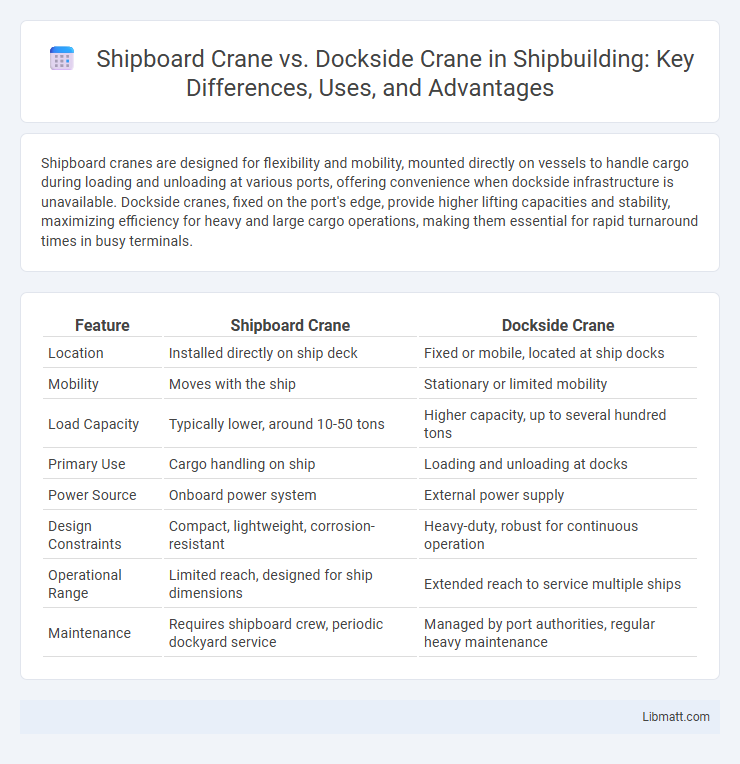 Shipboard Crane vs. Dockside Crane in Shipbuilding: Key Differences, Uses, and Advantages