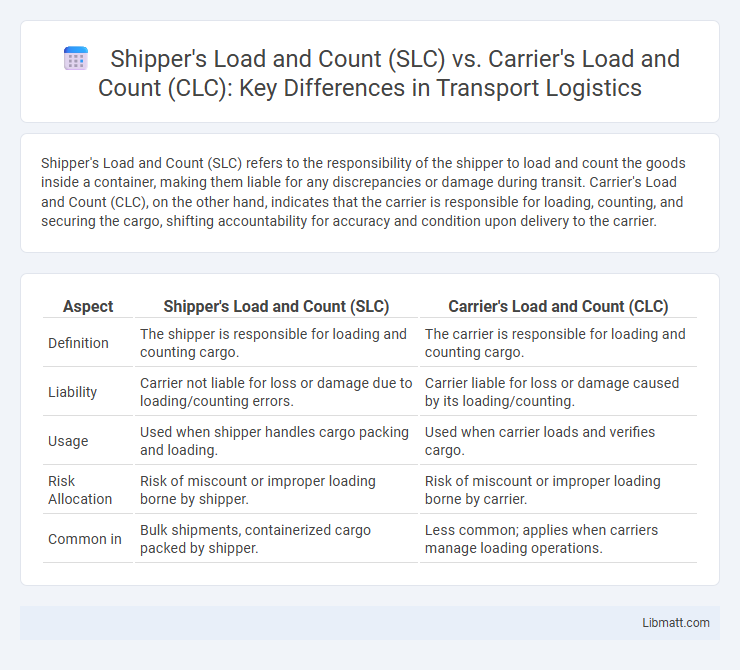 Shipper's Load and Count (SLC) vs. Carrier's Load and Count (CLC): Key Differences in Transport Logistics