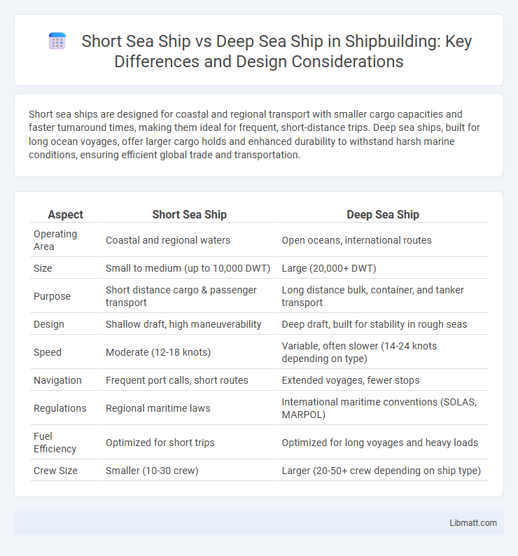 Short Sea Ship vs Deep Sea Ship in Shipbuilding: Key Differences and Design Considerations