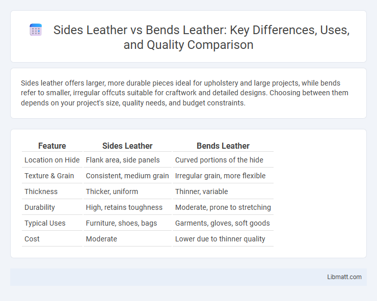 Sides Leather vs Bends Leather: Key Differences, Uses, and Quality Comparison